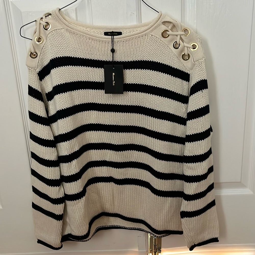 Massimo Dutti Striped Sailor Sweater. NWT